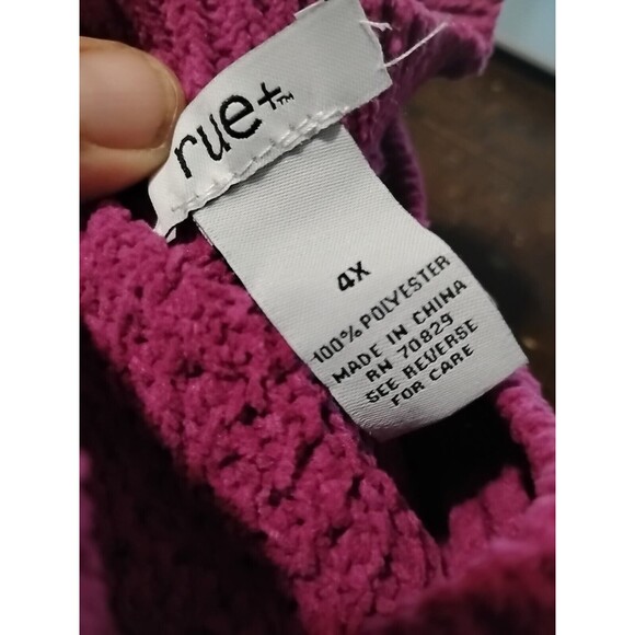 Rue + Sweater Womens plus size 4x pullover pink crewneck Rue21 NWT - Picture 4 of 5